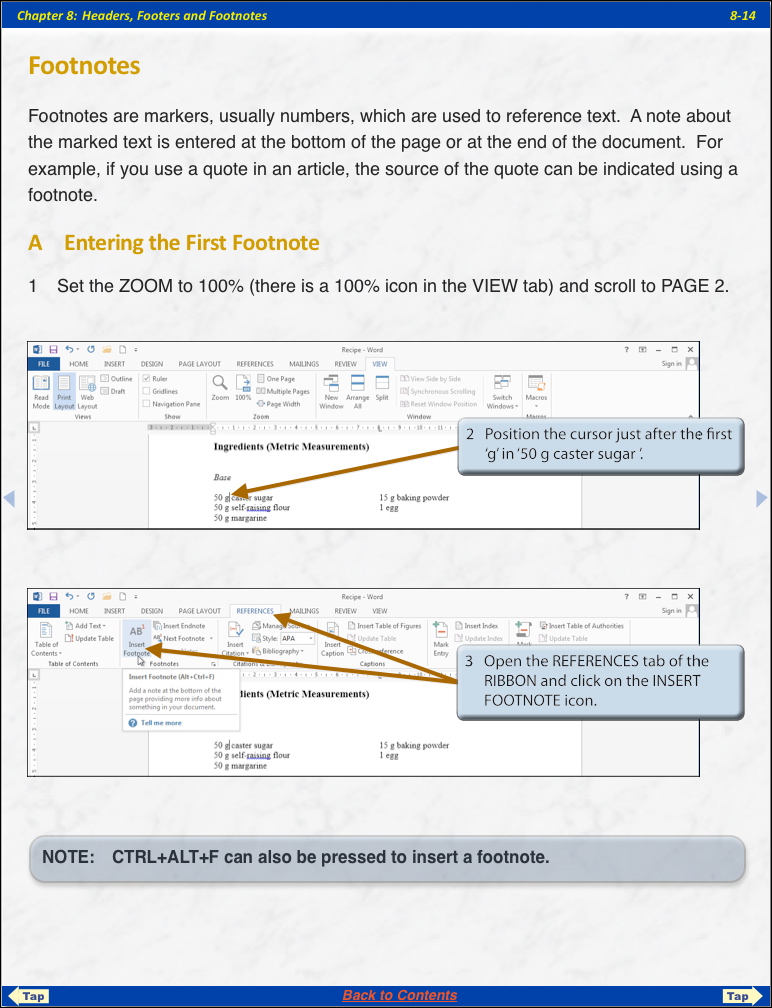 Learning Microsoft Word 2013 ipad 2